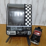 男の子 ランドセルカバー クリア×チェッカーフラッグ🏁チェック柄  反射テープツキ