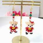 再販🌟 冬限定 ミニマム サンタクロース くまちゃん ピアス イヤリング