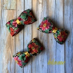 🆕【貼り付けリボン】big ribbon  parts #floral black