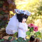 小人の花冠（ウェディング・ベール）オビツ11サイズ　布花