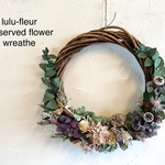 preserved flower wreathe 大人クリスマス　プリザーブドフラワーリース　約30㎝