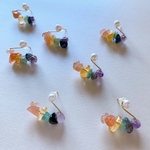 《new》虹モチーフ淡水パールピアス（P303）