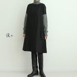 再販！大人の日常着100%リネン　ブラックワンピース