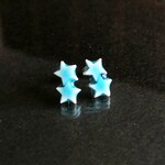 トルコ青釉　星の連なりピアス