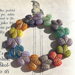 【カラーお任せ6コセット】JIRI＊IVANA #czech beads#チェコビーズleaf16✖️14㍉ mix color /bronze