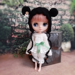 ミディブライスアウトフィット◆ドロワーズセットアップとくま耳帽子