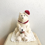 しろくま貯金箱用クリスマス　ぬいぐるみand帽子とスヌード