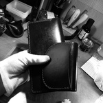 【オーダー品】札入れ＆小銭入れ（ミニウォレット）のセット　ルガトショルダー　ワイン色