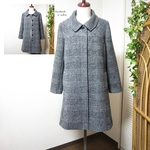 【cet様の受注品】グレンチェック比翼仕様のコート