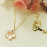  *感謝価格*K14GF***N4*高品質シェル（小）☆桜ネックレス