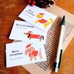クリスマスカード/柴犬、トイプードル、ダックスフンド