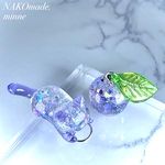 りんごと猫ちゃんの耳飾り☆パープル