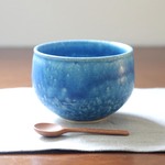 ブルーマット釉のボウル ＊ カフェオレやお抹茶などに