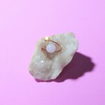【再販】天然 無着色 ラベンダー翡翠 天然石 オープン ピンキーリング