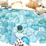 SEA 17様ご注文の商品　海辺の輝き　青色系小型サイズ大盛Ａクラス（シーグラス）