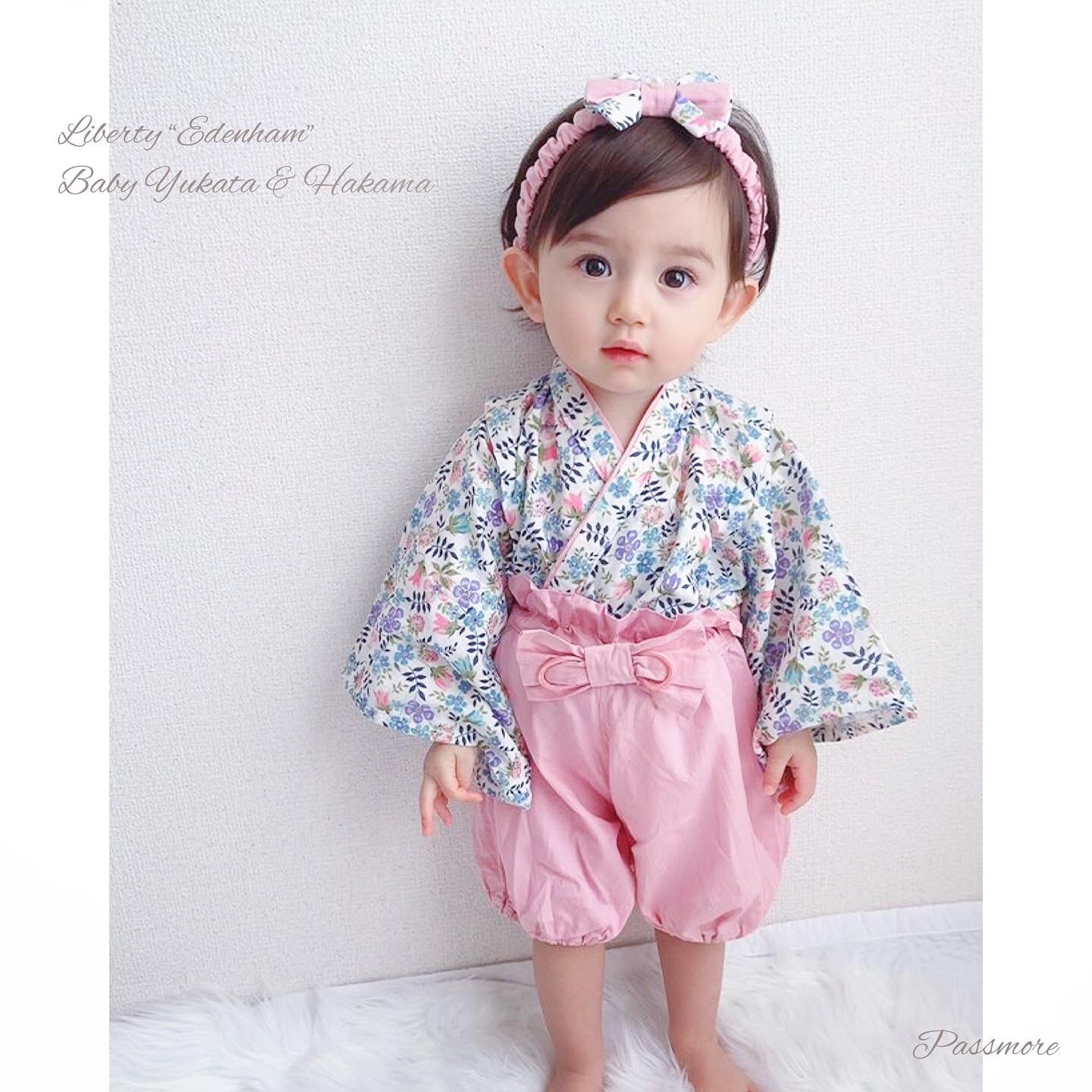 リバティエデナム ベビー浴衣＆袴セット - アトリエ Passmore | minne