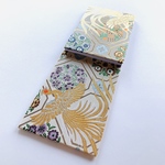 【2冊限定】ラスト1冊　金襴織物御朱印帳　見開き御朱印帳　B5サイズ　18x26cm　『鳳凰花菱』　金襴生地　金襴織物　金襴御朱印帳　桐生織物　激レア生地