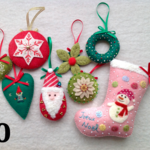 羊毛とフェルトのクリスマスオーナメント10