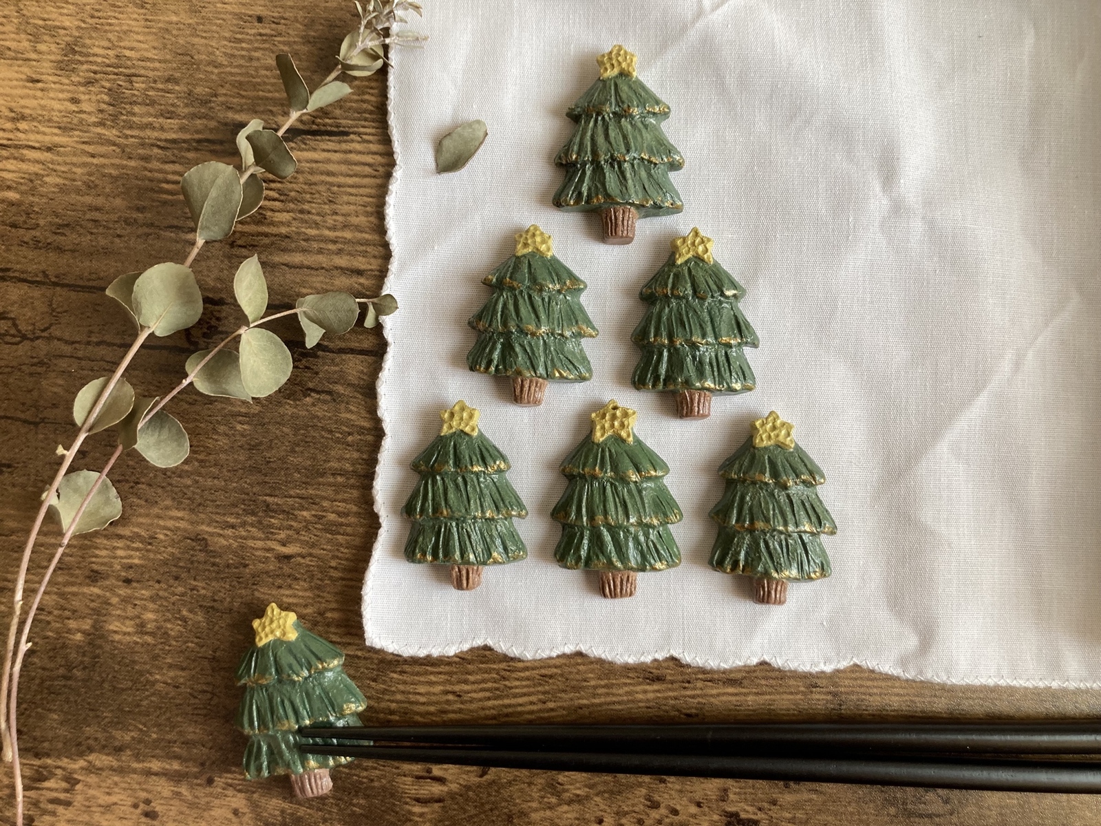 新品　クリスマス　箸置き　靴下　柊　お星様　三点セットのみ 2a7271a3878a10d8f1acc23e43b94b