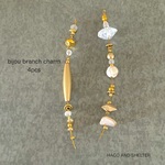 【再入荷♡】4pcs★gold・bijou branch charm（ゴールド&ビジューチャーム）