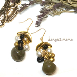 500円☆鈴ビーズ☆パールビーズのピアス/イヤリング