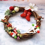 ≪クリスマス🎄フラワーリース≫ ミニソックス(22cm) フラワーアレンジメント
