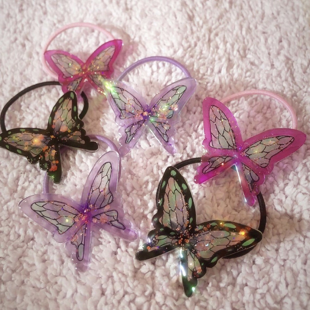 再販🌟累計50個突破❤️キッズサイズ 蝶々 蝶 ヘアピン しのぶ