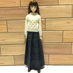 NO.390 手編みセーターとロングスカート