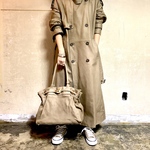 限定生産!! ソフトダメージオイルレザー　トートM（ベージュ×金具ゴールド）