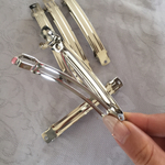 再販☆100㎜×10㎜シルバーバレッタ 5個セット