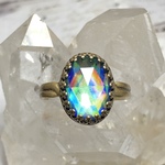 【水晶×レジン】暁の幻氷融晶『石術操輪・響彩煌』翠青