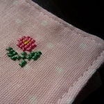 水玉ダブルガーゼのハンカチ