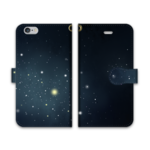【送料無料】シンプル宇宙塗り1　手帳型iphone/スマホケース【全機種対応】