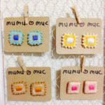 刺繍ピアス