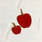 りんごの親子セットしおり🍎🍎　栃木レザーブックマーカー