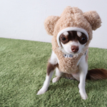 [犬服] Sサイズ 完成品 チワワ　　　　　　　　　　　　なりきり くまちゃん ボアパーカー