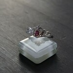 ルビー　ラブリーCZティアラリング　SILVER925