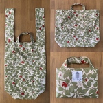 2 Way Folding Nylon Eco Bag    〈2つのバンドル付き〉折りたたみナイロンエコバッグ　木の実柄