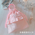 【受注製作】さくらんぼ柄体操着袋（入園入学2022）