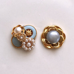 ボタンアクセサリー(ピアス・イヤリング)