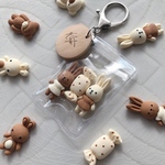 【オーダーメイド・名前入り】ネームキーホルダー キャンディバッグ　中サイズ / うさぎ くま　名前キーホルダー プチギフト　席札　こども席札　ウェディング　名札　入園準備　推し活　お揃い　ホワイトデー
