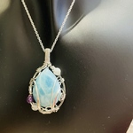 【Mさまオーダー品】愛の周波数を感じるペンダント(ラリマー・シルバー925)