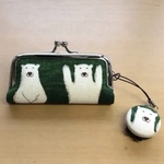 印鑑ケース・ばんざいクマさん・レッド