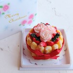ミニチュア バラのシャルロット クリスマスケーキ