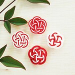 水引お花のフレーク紅白梅（4個セット）