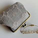 ミナペルホネン　がま口　☆anemone グレー　カードケース　ハンドメイド