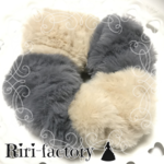 【✨ 🎄 100円引き💕】マシュマロタッチ❤️ミルキーアイボリー🍼×ロシアンブルー🌙もこもこプレーンシュシュ✨