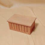 ミニチュア家具(1/12) シンプルな商品棚(チーク)