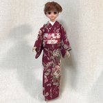 ジェニー・momoko 着物　ピンク・洋花柄