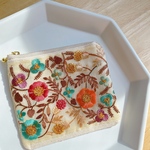 【1点限定】インド刺繍のミニファスナーポーチ